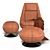 Luxurious DS166 Leather Lounge Chair 3D model small image 2