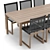 Sleek Aegean Outdoor Dining Set 3D model small image 3