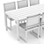 Sleek Aegean Outdoor Dining Set 3D model small image 4