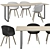 Modern Hay Chair and Muuto Table Set 3D model small image 1