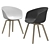 Modern Hay Chair and Muuto Table Set 3D model small image 2