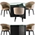 Maximize Comfort with Amele Chair & Glass Lou Table 3D model small image 1