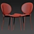 Luxurious Velvet Demi Dining Chairs 3D model small image 3