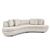 Decca Oak Sofa: Customizable Luxury 3D model small image 2