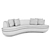 Decca Oak Sofa: Customizable Luxury 3D model small image 5