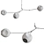 Elegant Branching Bubbles Chandelier 3D model small image 2