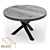 Title: Karagach Slab Table with Metal Base 3D model small image 1