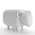 Luxurious Lamb Pouf 3D model small image 2