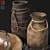 Vintage Decorative Set: Lanterns, Metal Pieces, Wooden Jug & Bowl 3D model small image 3