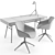 Sleek Office Set with Cupertino Desk, Vienna Chair, and Curious Table Lamp 3D model small image 5