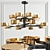 Elegant Bronze Two-Tier Chandelier 3D model small image 1