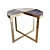 Turino Side Table: Elegant Marble & Brass 3D model small image 1