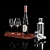 Elegant Wine Serveware Set 3D model small image 2