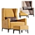 Luxurious Arketipo Goldfinger Armchair 3D model small image 1