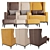 Luxurious Arketipo Goldfinger Armchair 3D model small image 2