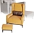 Luxurious Arketipo Goldfinger Armchair 3D model small image 3