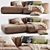 Modern Sketch Miller Chaise Sofa 3D model small image 1