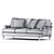 Omni 89: Classic Style Sofa with Deep Seating & Soft White Fabric 3D model small image 10