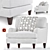 Omni Classic White Sofa 3D model small image 1