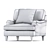 Omni Classic White Sofa 3D model small image 5