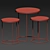 Elegant Bronze Nesting Tables 3D model small image 3