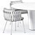 Elegant Tosca Armchair & TAO Dining Table 3D model small image 5