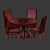 Elegant Arielle Dining Set 3D model small image 2
