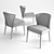 Elegant Valentina Oak Chair 3D model small image 2