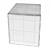 Porada Grey Pouf 45 3D model small image 4