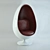 Danish Designed Ovalia Egg Chair 3D model small image 1