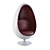 Danish Designed Ovalia Egg Chair 3D model small image 2