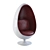 Danish Designed Ovalia Egg Chair 3D model small image 4