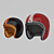 Stylish Classic Motorcycle Helmet 3D model small image 2