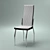 Modern White Kitchen Chair 3D model small image 1