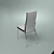 Modern White Kitchen Chair 3D model small image 2