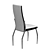 Modern White Kitchen Chair 3D model small image 9