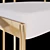 Velvet Gold Bar Chair 3D model small image 3