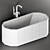 Flaminia Oval Ceramic Bath 3D model small image 2