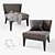 Elegant Angel Cerda Armchair 3D model small image 1