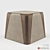 Luxurious Truffle Ottoman by Holly Hunt 3D model small image 1