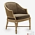 Elegant Mcguire Caned Chair 3D model small image 1