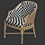 Elegant Mcguire Caned Chair 3D model small image 3