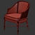 Elegant Mcguire Caned Chair 3D model small image 4