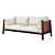 Modern Leather 3-Seater Sofa 3D model small image 2