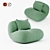 Elegant Pukka Armchair by Ligne Roset 3D model small image 1