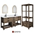 Classic American Style Vanity Set 3D model small image 1
