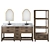 Classic American Style Vanity Set 3D model small image 2