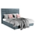 Versatile Bed Frame with Three Headboard Options - 1800 x 2000 Size 3D model small image 3