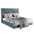 Versatile Bed Frame with Three Headboard Options - 1800 x 2000 Size 3D model small image 4