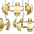Droplet Perforated Glass Chandeliers 3D model small image 1